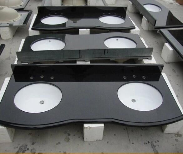 Popular Absolute Black Granite Countertop Solid Surface Kitchen Top