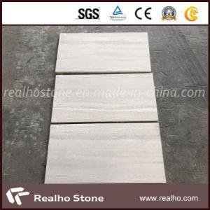 Sandblasted Finish White Grain Wooden Marble Tiles