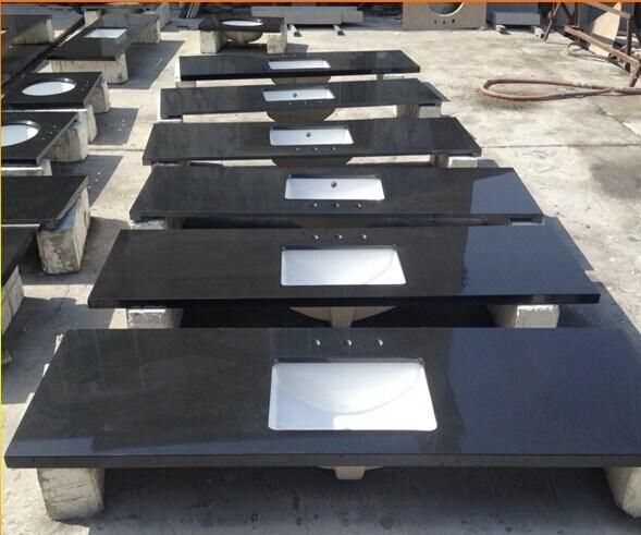 Hot Sell Absolute Black Granite Countertops Shangxi Black Granites Kitchen Countertops