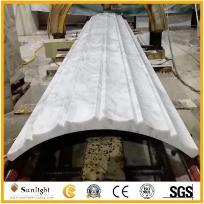 Polished Marble Granite Stone Roman Columns, Volakas White Marble Columns