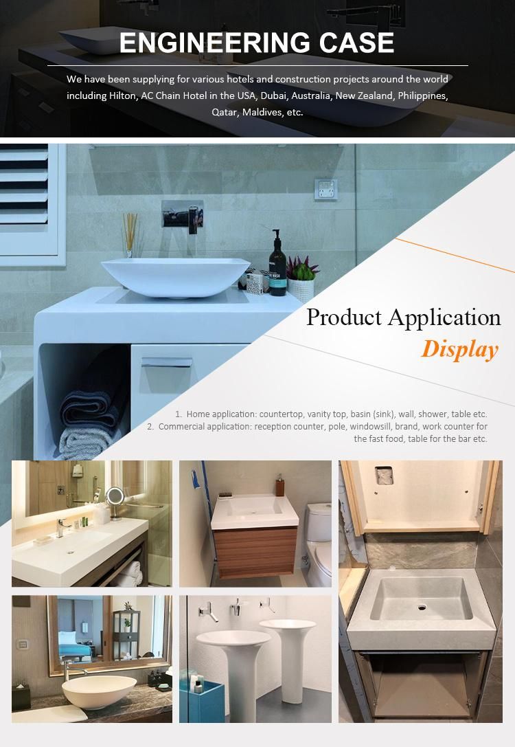 Custom Textured Marble Vanity Sink Wall Hung Basin Bathroom Vanity Washbasin for Hotel Project