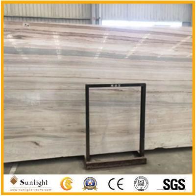 Natural Polished Wood Vein White Marble Slab, Palissandro White Marble