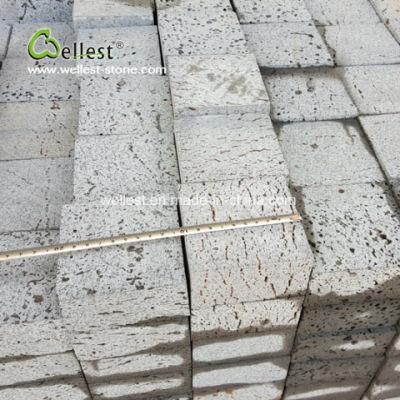 Hainan Grey Basalt Cube Stone Rough Finish for Exterior Floor Paving