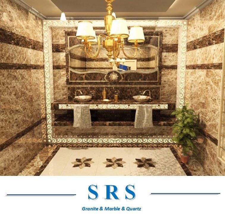 Natural Marble Water Jet Medallion Mosaic Pattern for Floor/Hotel/Home Decoration