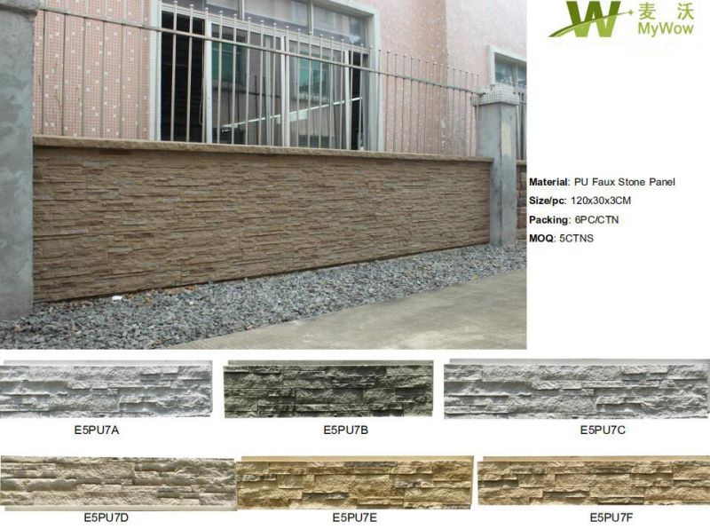 Interior & Exterior Decoration Polyurethane Faux Stone PU 3D Wall Panel