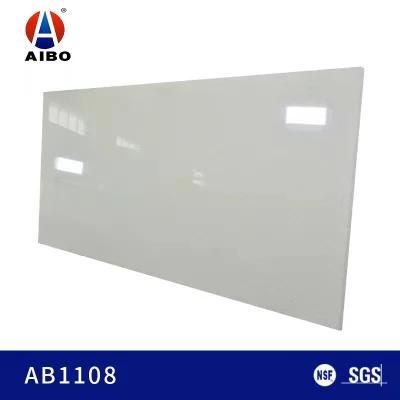 SGS, NSF Certification, Grey, Green Polished Artificial Quartz Stone
