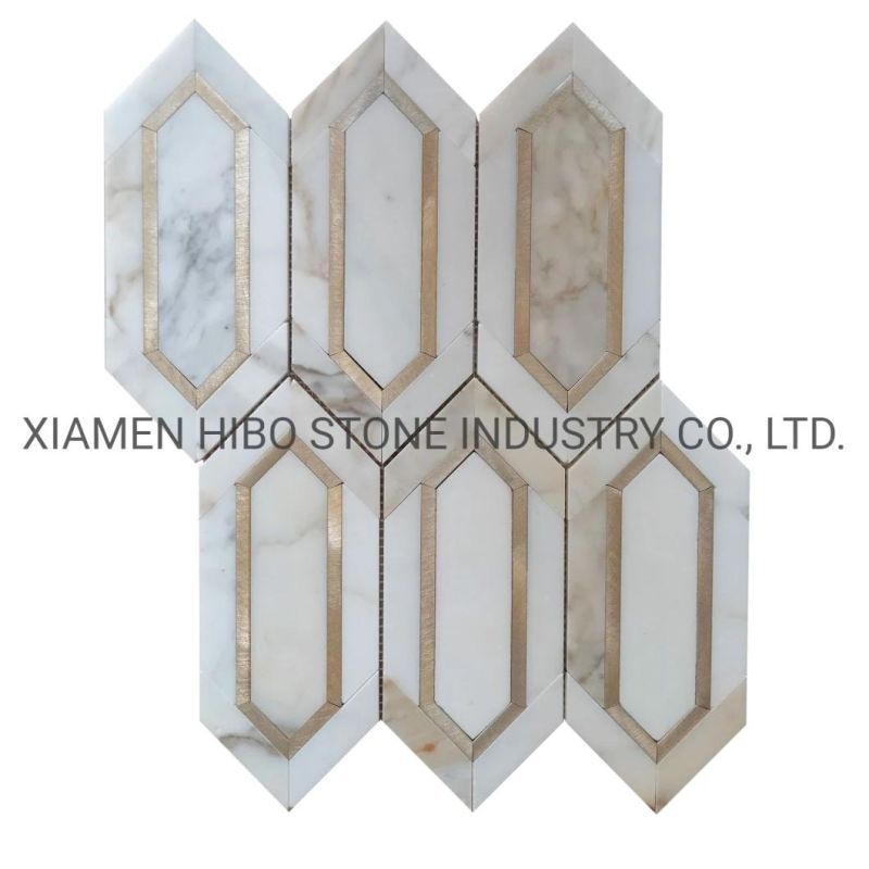 Turkey Marble Dolomite White 2X6 Picket Mosaic Tiles for Backsplash/Wall/Floor Interior Home Decor