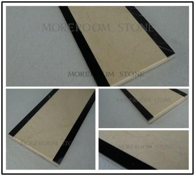 Polished Beige Marble Tile Flooring Border Marble Border Tile Floor