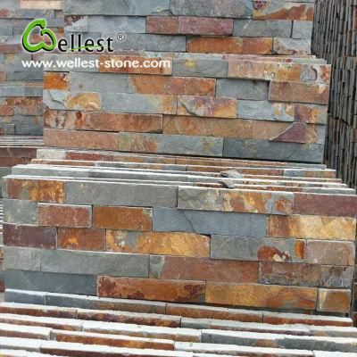 Factory Price Rusty Brown Multi Color Slate Ledge Stone Cultrue Stone Wall Stone Panel