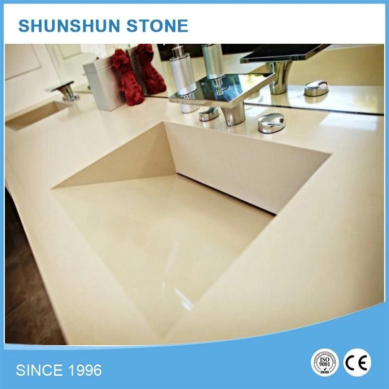 Chinese White Artificial Quartz Counter Top for Kitchen