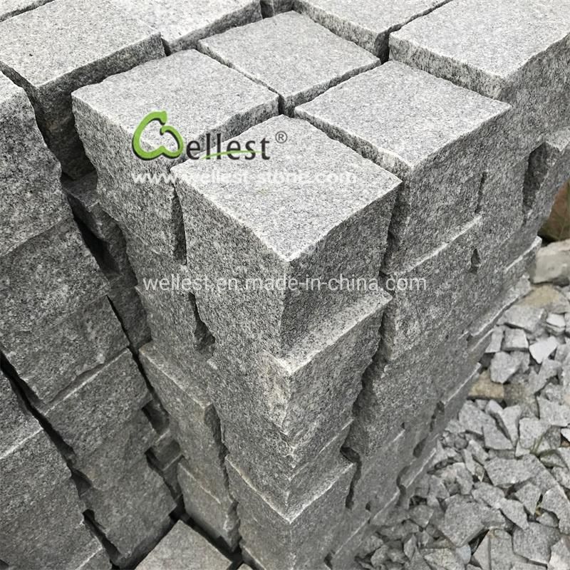 Natural Stone Paving Yellow Granite Block Paver Setts
