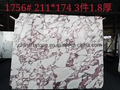 Italy Vagli Rosato Calacatta White and Purple Tiles for Villa Decoration