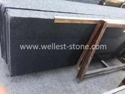 Diamond Black Granite Tiles for Floor and Wall Paving Tile Polished Finish