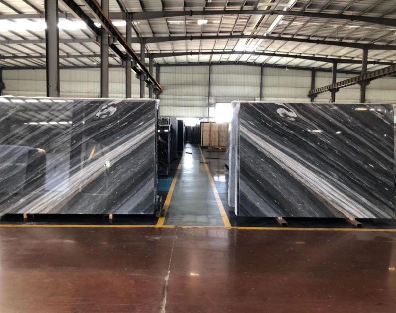 Luxury Grey/Blue/Wood Marble Slabs for Flooring Tiles in Kitchen Countertops/Vanitytop/Table/Top