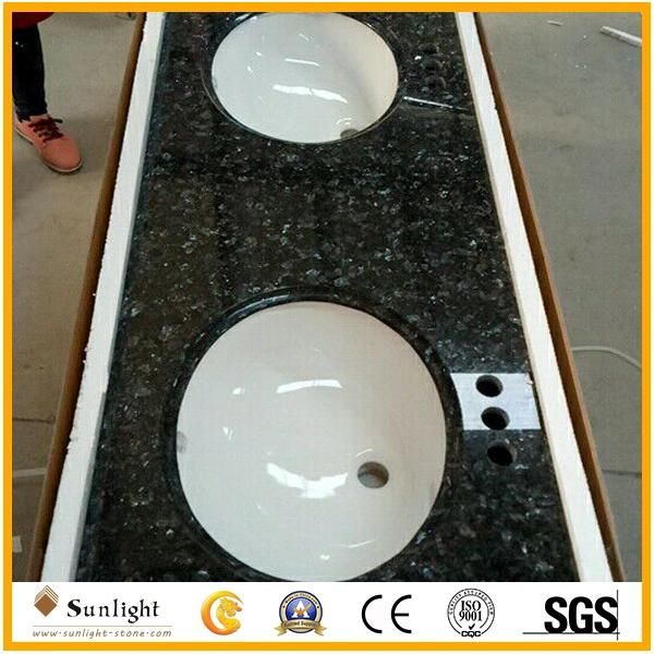 Custom Natural Blue Pearl Granite Stone Kitchen Countertop
