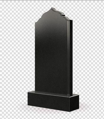 Polished Shanxi Black Granite Tombstone