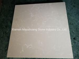 Beige Color Artificial Quartz Stone for Interiors/Indoor Kitchen Bathroom Countertops Vanity