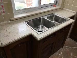 Marble-Look Customized Quartz Island Countertops for Pantry