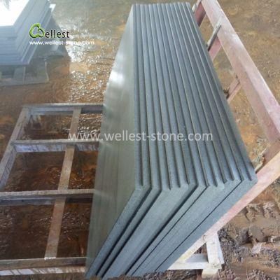 Anti-Slip Honed Grey Basalt Tile for Floor Covering Wall Cladding