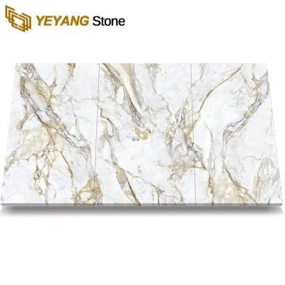 Natural Calacatta Gold Vein White Marble Floor and Wall Tile