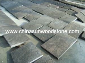Brown Sandstone Flamed Tiles