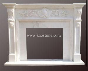 Hand Carved Double Marble Fireplace Surround