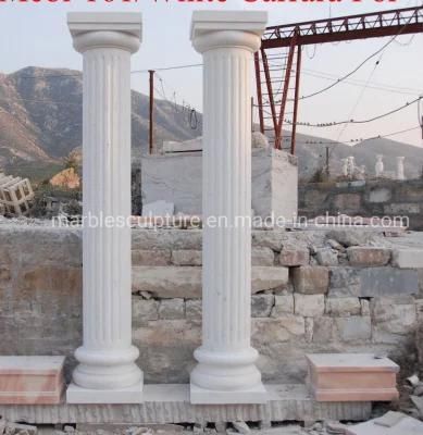 White Marble Stone Sculpture Column (SY-C023)