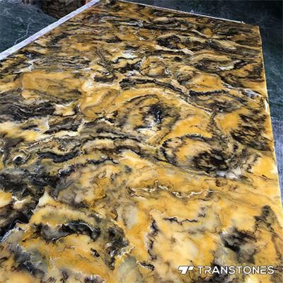 Translucent Artificial Stone Slab Colorful Pattern for Home Decor
