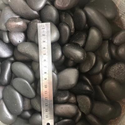 Polished River Black Pebbles for Landscaping