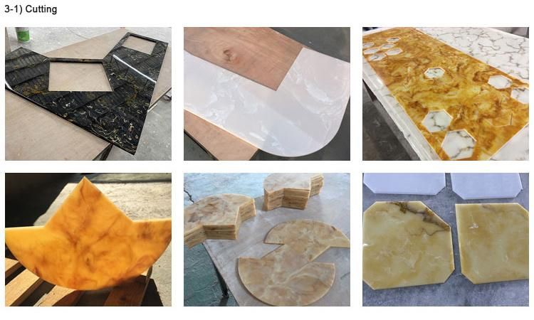 Fancy Whole White Translucent Artificial Alabaster Stone Sheets for Wall Panel