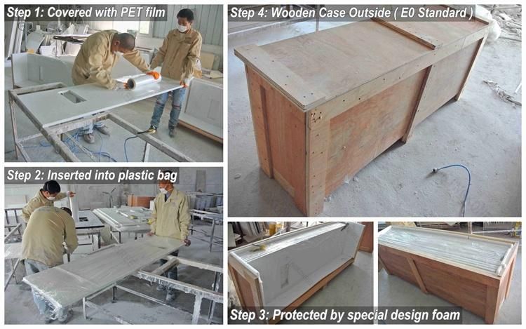 Wholesale Project Custom Artificial Stone Countertop for Kitchen and Bathroom