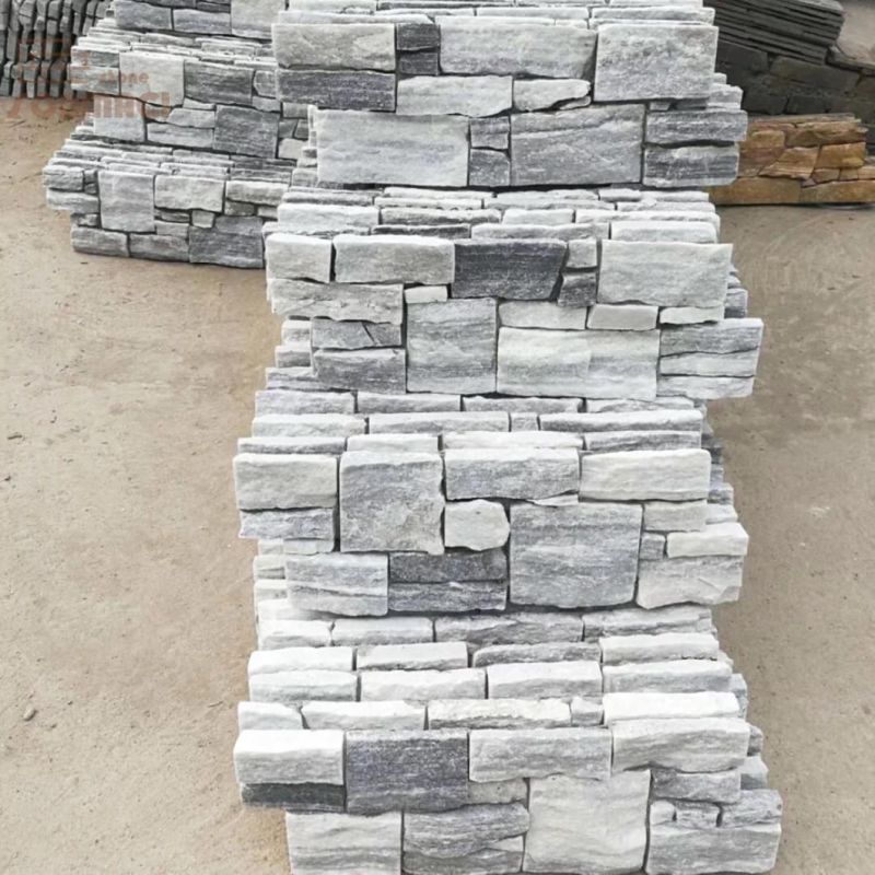 Wholesale Cement Back Grey Marble Stone Cladding Tiles for Outside Wall