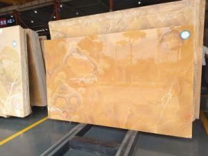 Agate Onyx Yellow Marble Slab for Kitchen/Bathroom/Wall/Floor