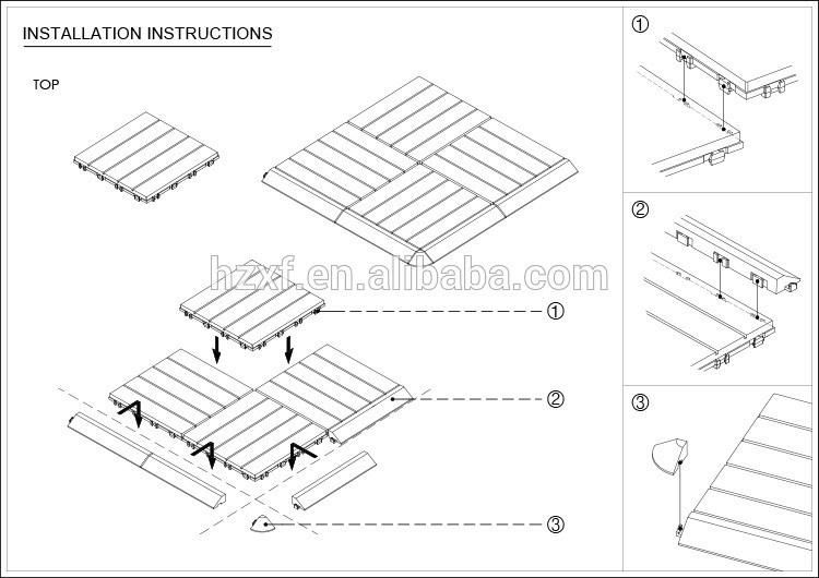 Outdoor Interlocking Flooring Natural Stone DIY Granite Slab