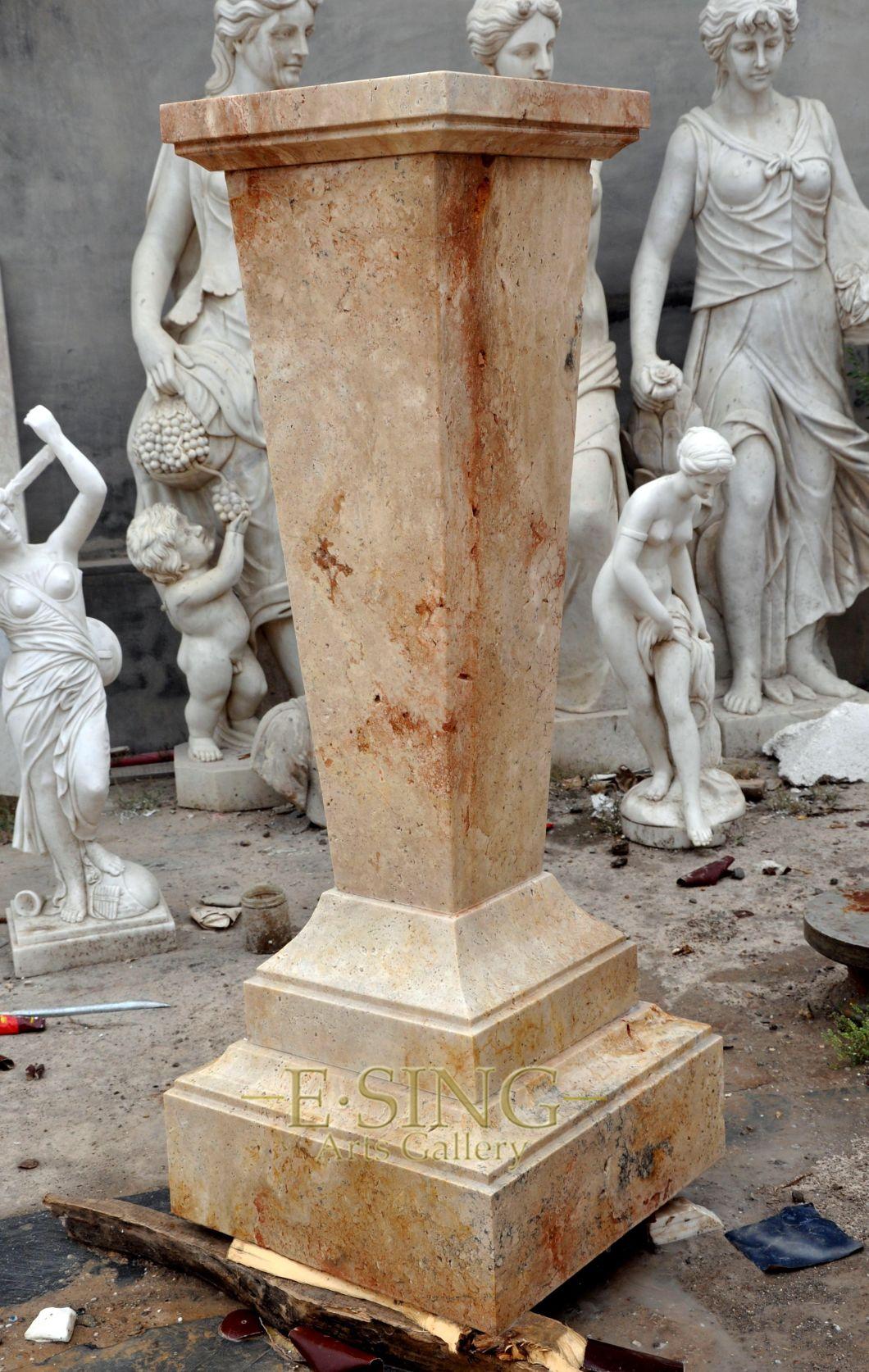 Decorative House Pillar Natural Stone Garden Square Marble Column