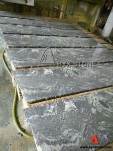 Nero Santiago (cross cut) Flamed Granite Steps for Outdoor Paving