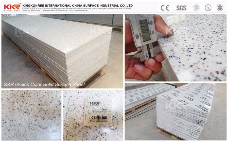 12mm Acrylic Solid Surface White Marble Stone for Kitchen Countertop