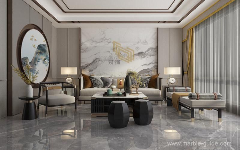 Artificial Marble Grey Sintered Stone for Flooring/Wall/Table/Kitchen/Countertop