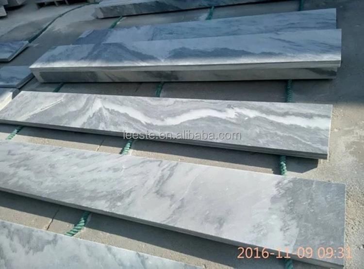 Cheap Cloudy Grey Marble White Wave Marble with Grey Vein