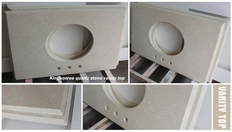 Kkr Quartz Stone Acrylic Stone Kitchen/Bathroom Vanity Top for Construction Project