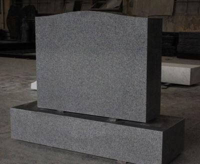 G633 Grey Granite American Light Gray Die P5 Serp Top Monument &amp; Tombstone