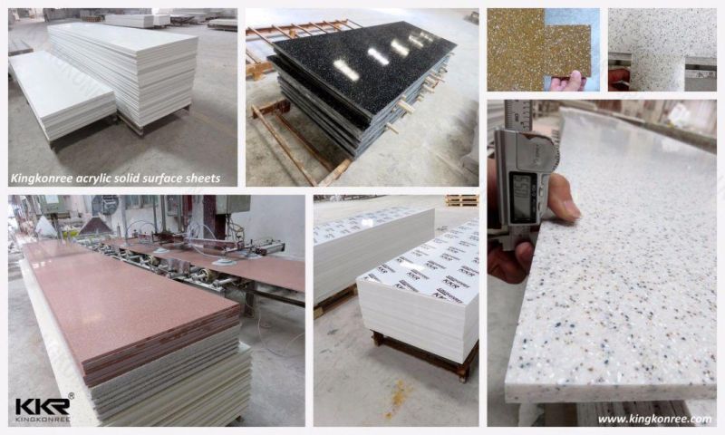 12mm Grey Color Acrylic Solid Surface for Precut Kitchen Countertop (190807)