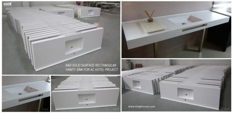 Wholesale Stone Marble Acrylic Resin Solid Surface Vanity Top for Bathroom
