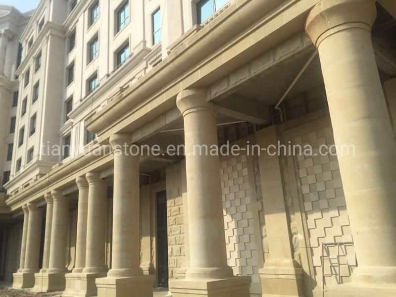 Simple Design Beige Sandstone/Marble Roman Column