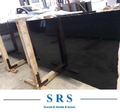 Polished Absolute Black Granite Slabs Shanxi Black Granite Slabs for Floorings and Walls or Kitchen Countertop