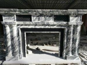 Arabescato White Marble Fireplace Mantel