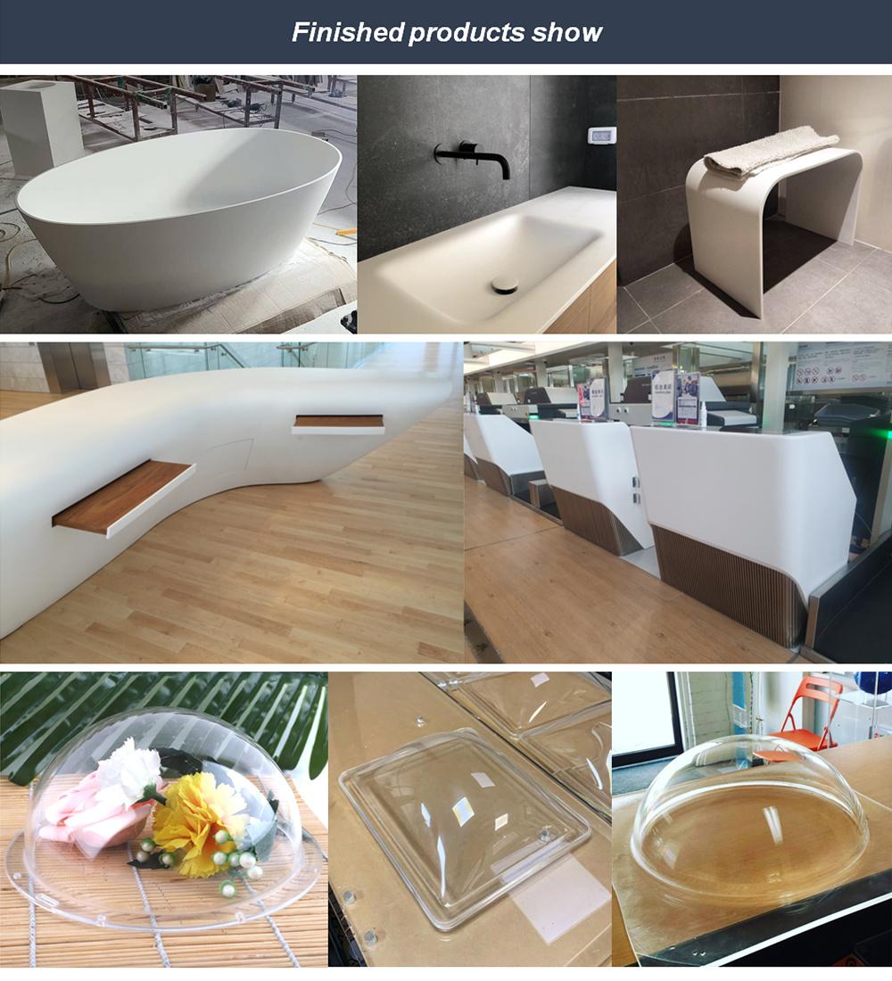 Artificial Stone Table Top White Marble Slabs Solid Surface Thermoforming Machine for Kitchen Countertop