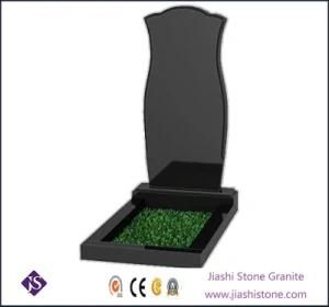 Natural Black Granite Tombstone and Headstone Russia Upright