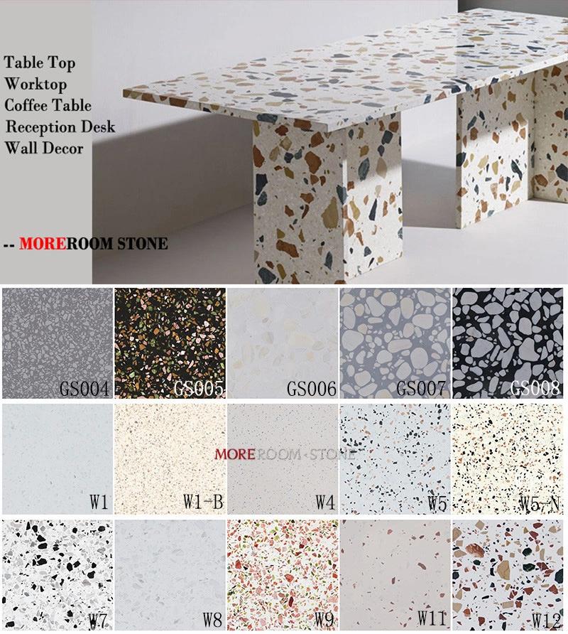 Wholesale Large Black and White Crushed Terrazzo Stone