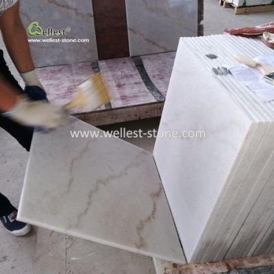 Economic China Guangxi White Polish Marble Walling Flooring Tile for Living Room